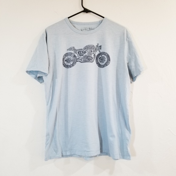 Lucky Brand Motorcycle Shirt Custom Cycles - Picture 2 of 7